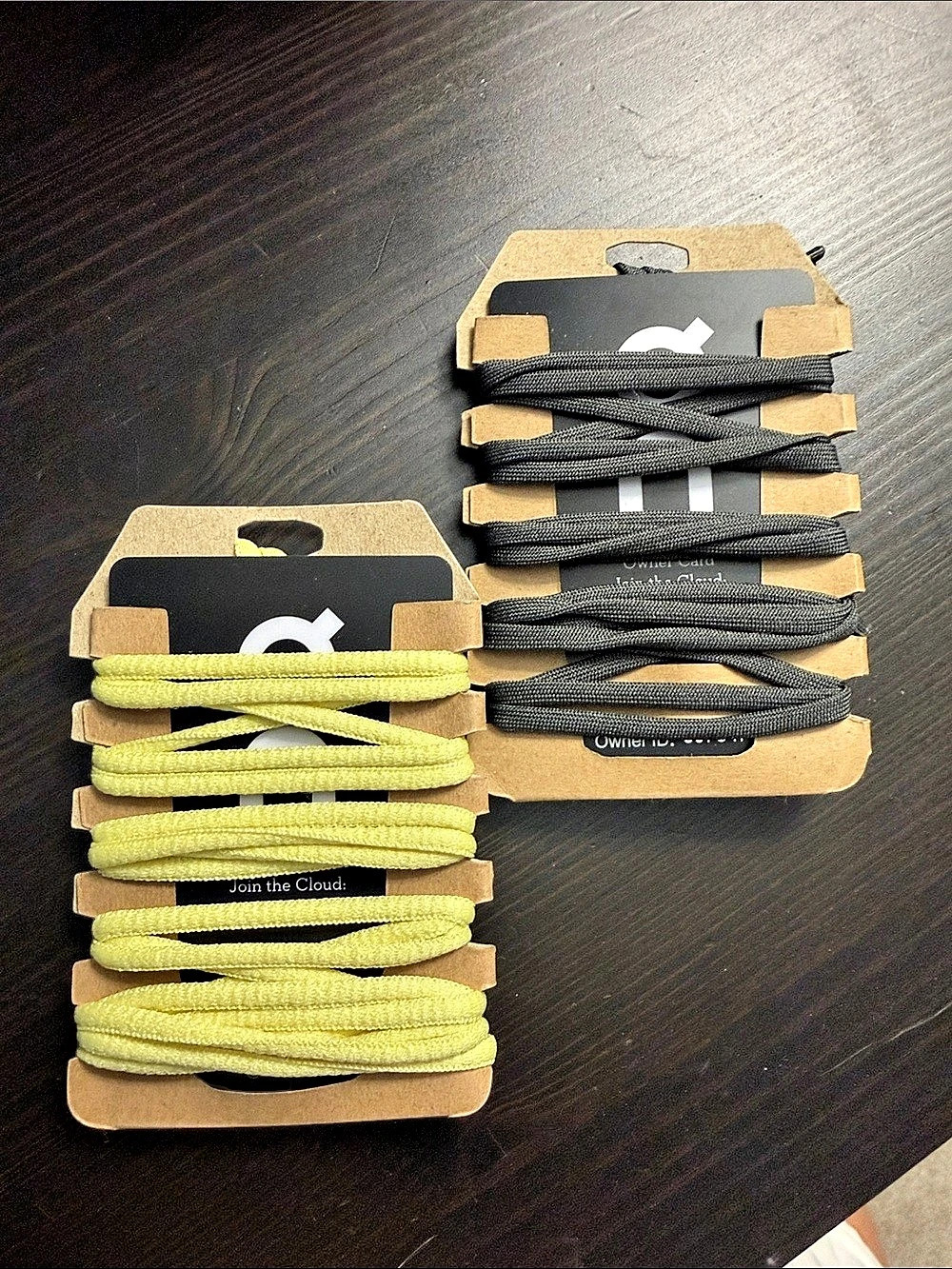 On Cloud Replacement Shoelaces Yellow & Dark Grey